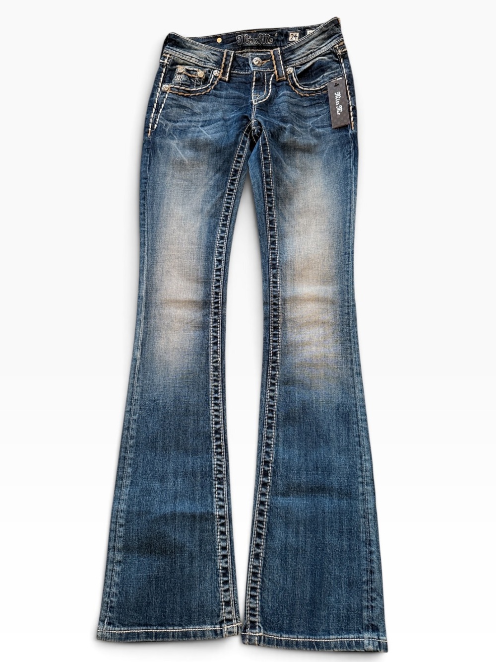 Miss Me Medium Blue Signature Bootcut Jeans 24/34